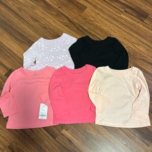 Set of 5 - 12 Month Long Sleeve Shirts